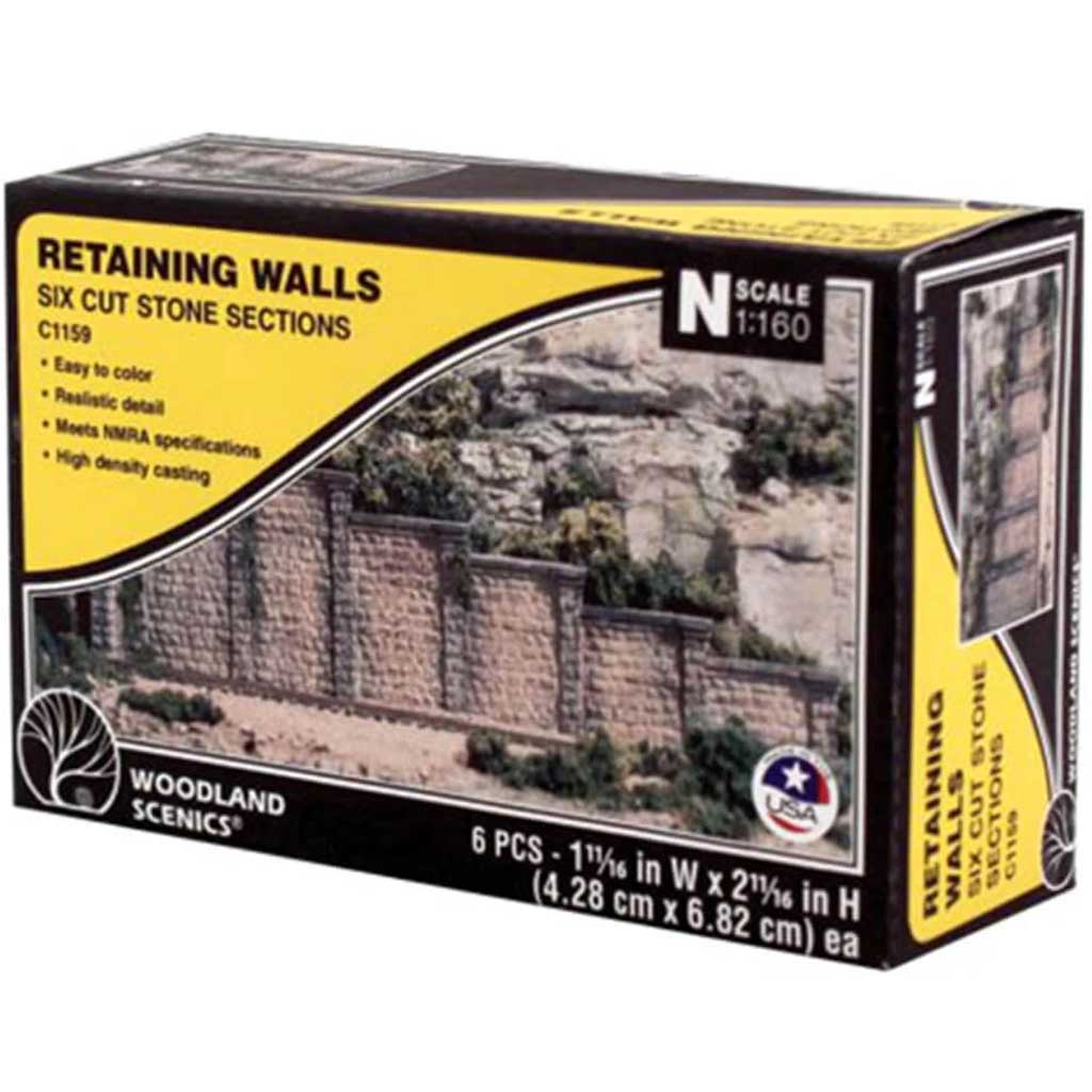 Cut Stone Retaining Wall - N Scale 