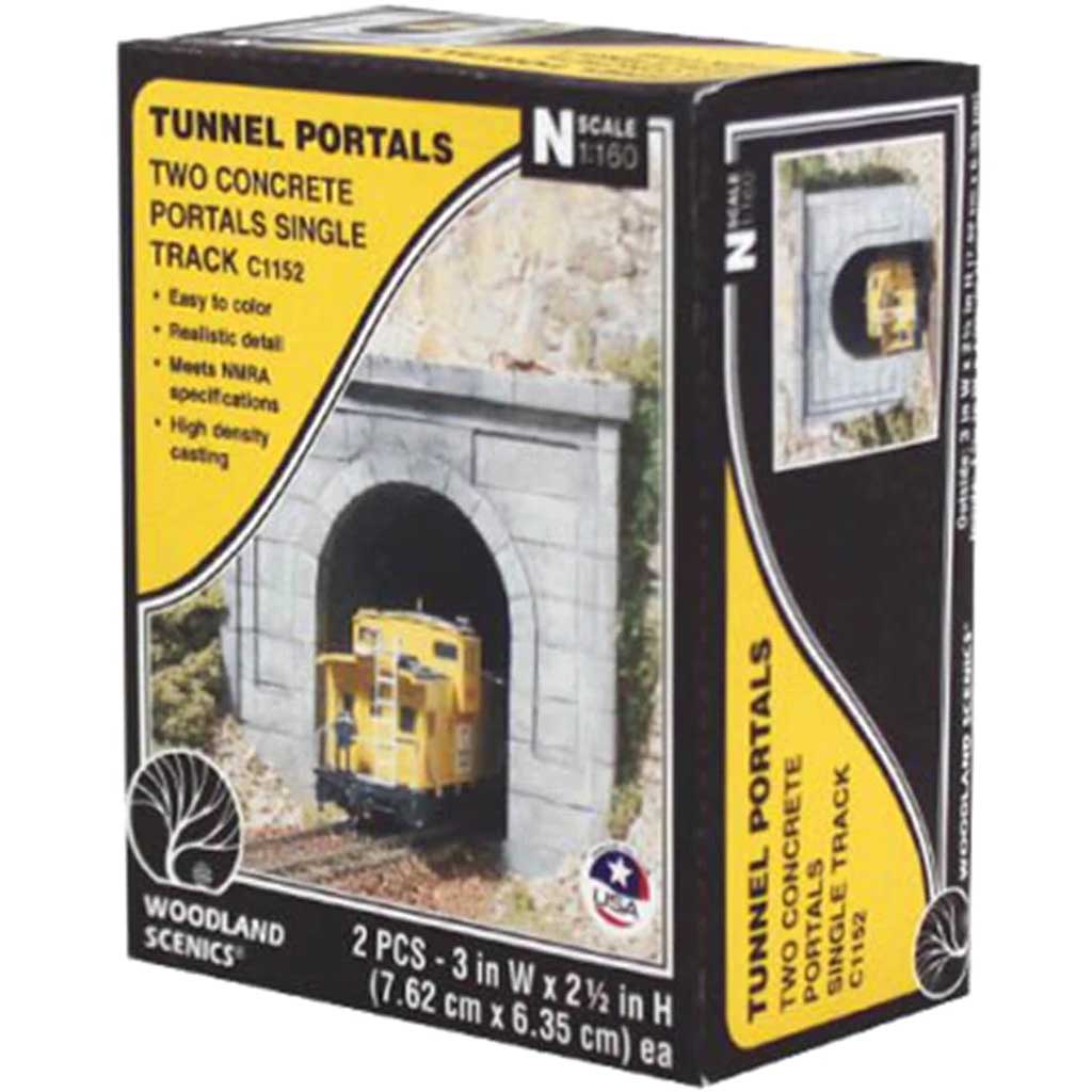 Tunnel Concrete Single Portal - N Scale 