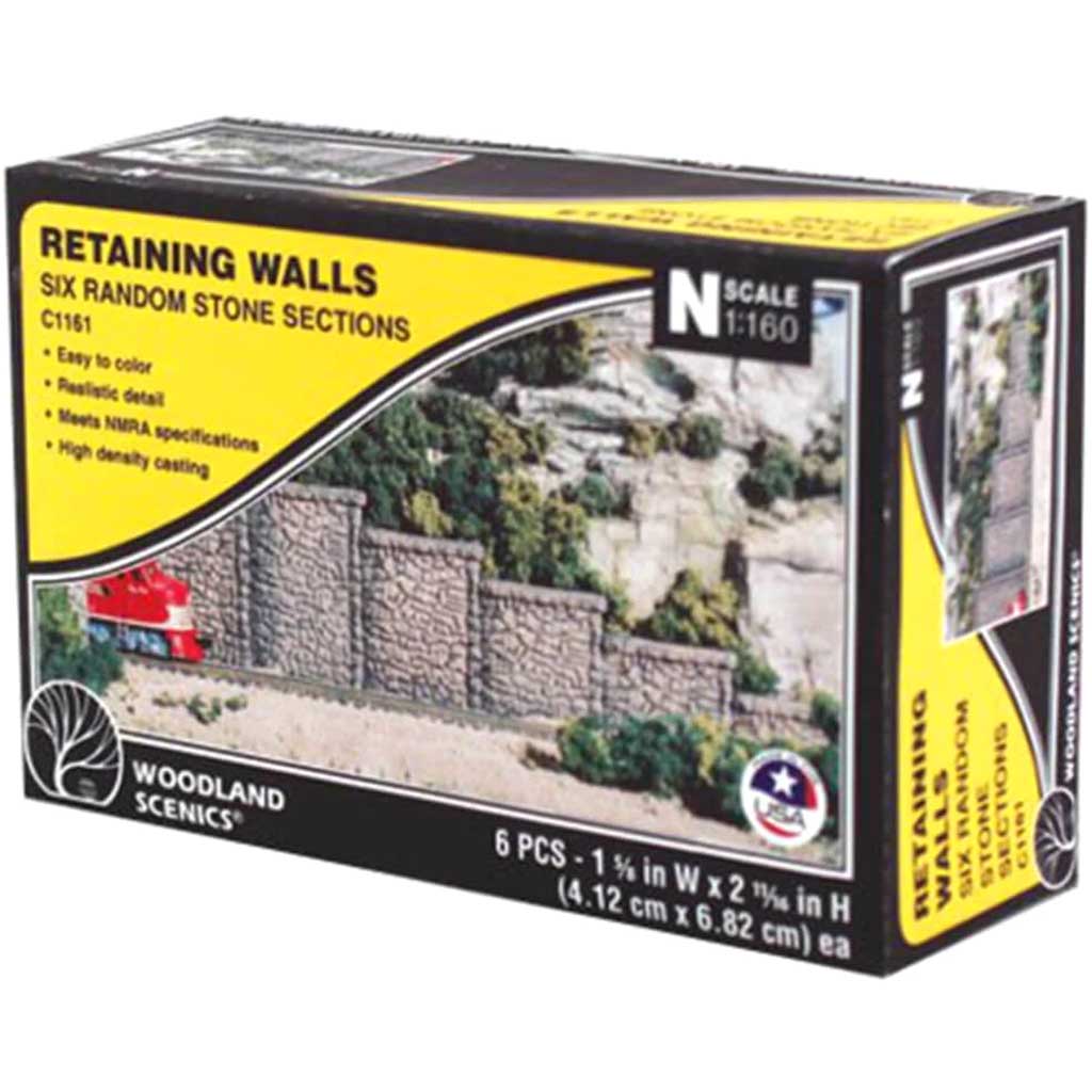 Random Stone Retaining Wall - N Scale 