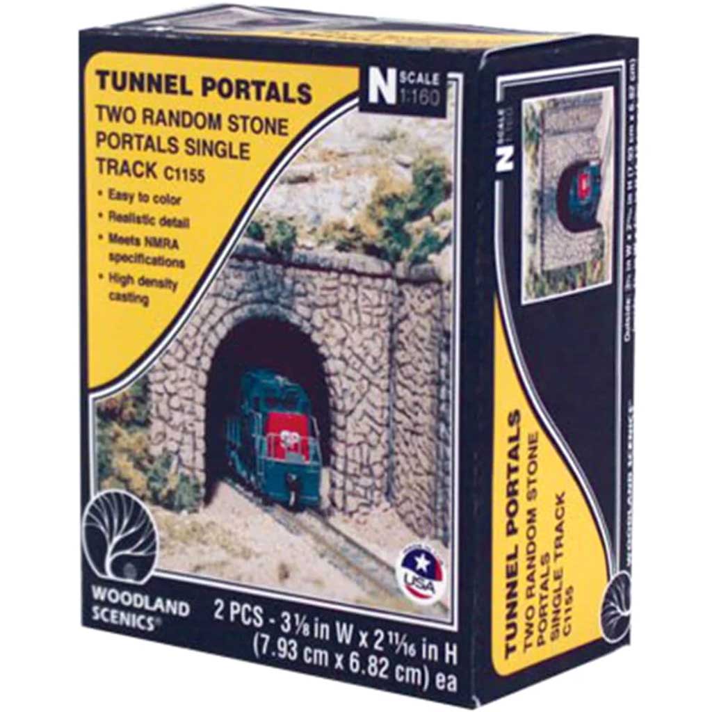 Tunnel Random Stone Single Portal - N Scale 