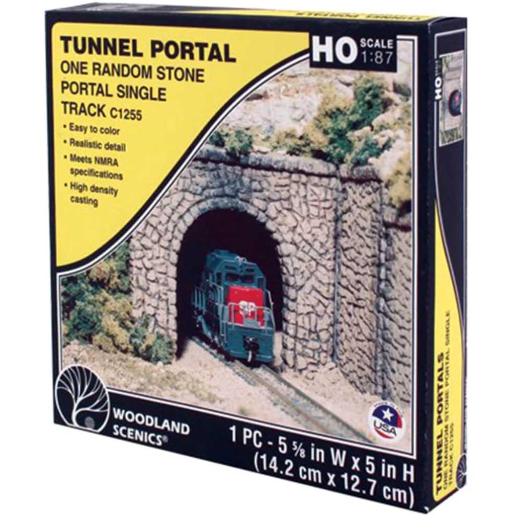 Tunnel Random Stone Single Portal - HO Scale 