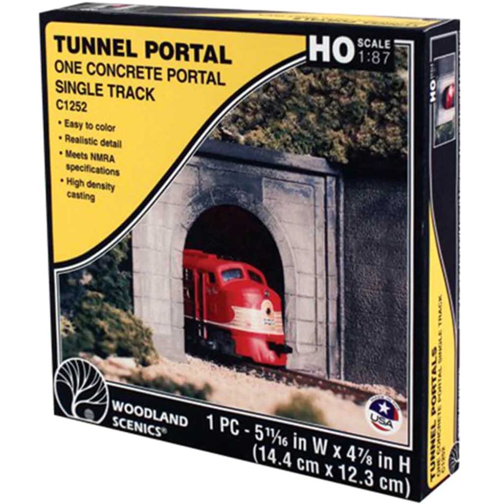 Tunnel Concrete Single Portal - HO Scale 