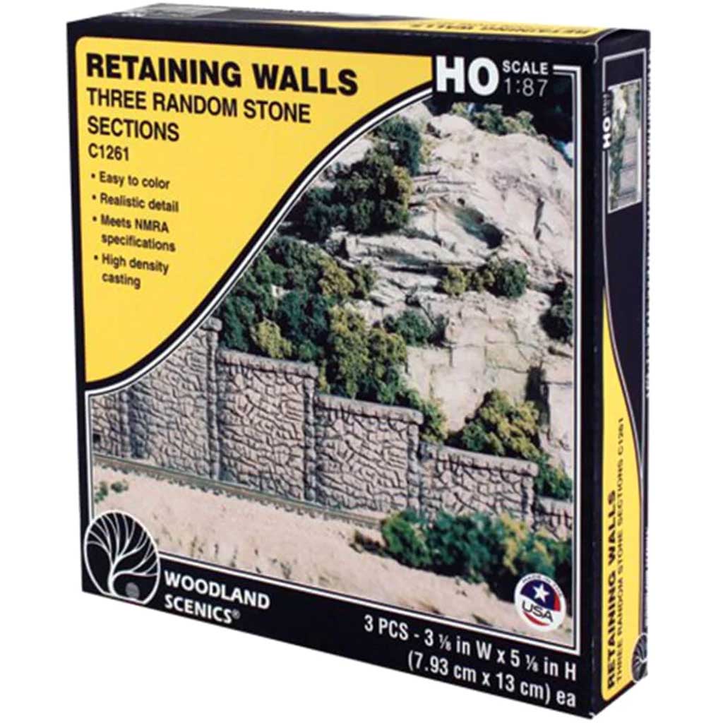 Random Stone Retaining Wall - HO Scale 