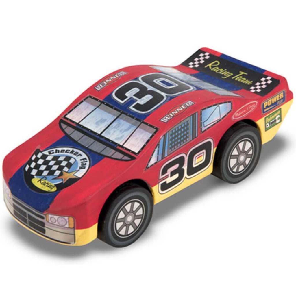 Wooden Race Car Decorate Your Own Paint Glue