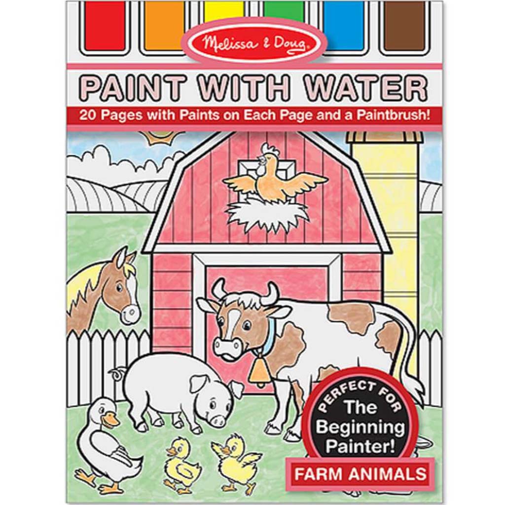 Farm Animals Paint with Water Kids' Art Pad