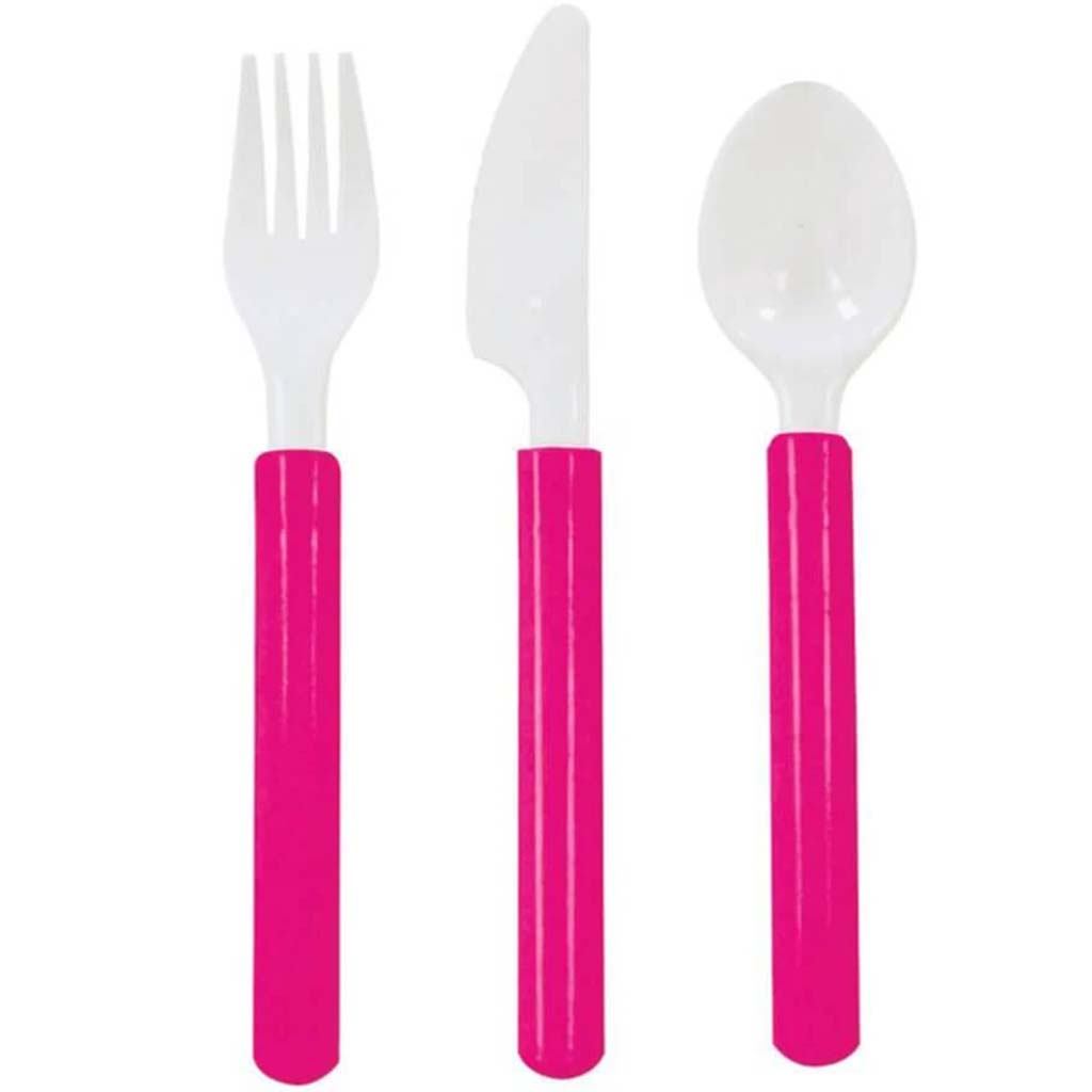 Cutlery Duo 24ct, Hot Magenta 