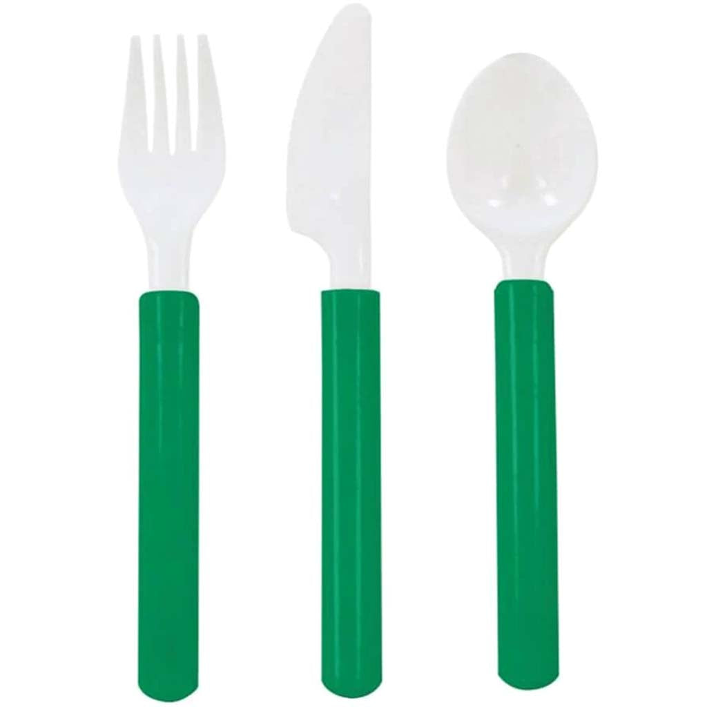 Emerald Green Cutlery Duo 24ct 