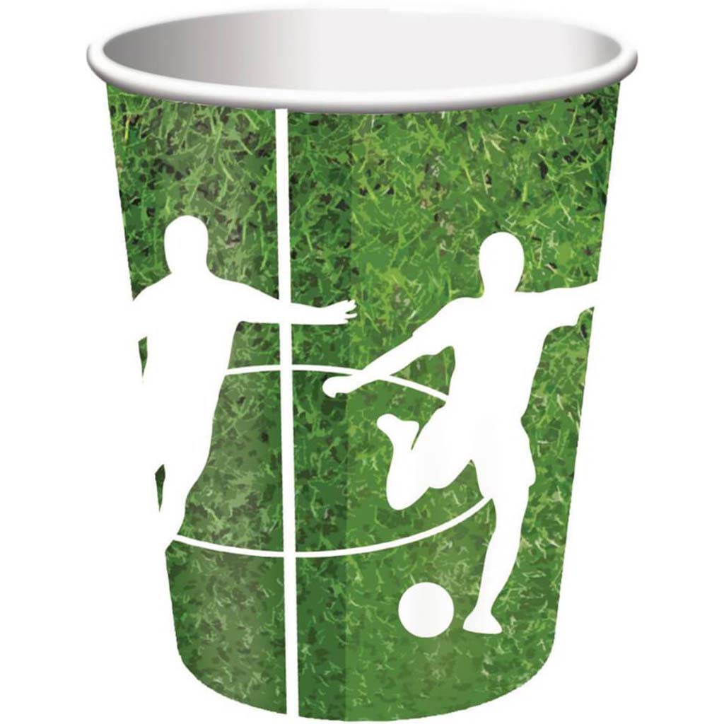 Team Sports Soccer, Paper Cups 8ct 9oz 