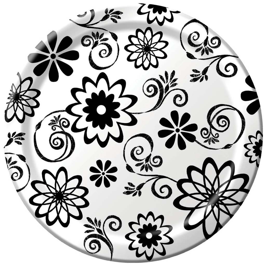 Cosmic Flowers Dinner Plates 9in, 8ct