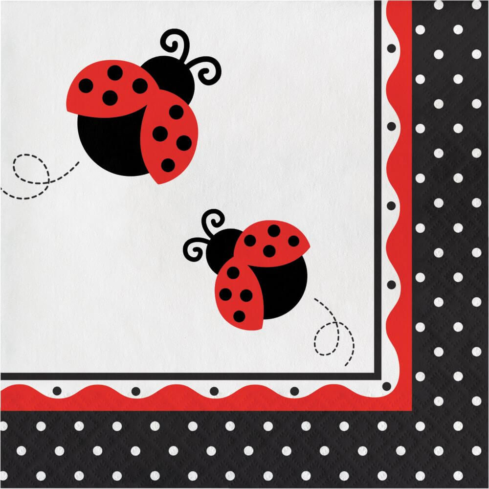 Ladybug Fancy, Luncheon Napkins 3ply 16ct 