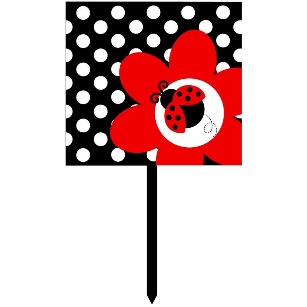 Ladybug Fancy, Plastic Yard Sign 