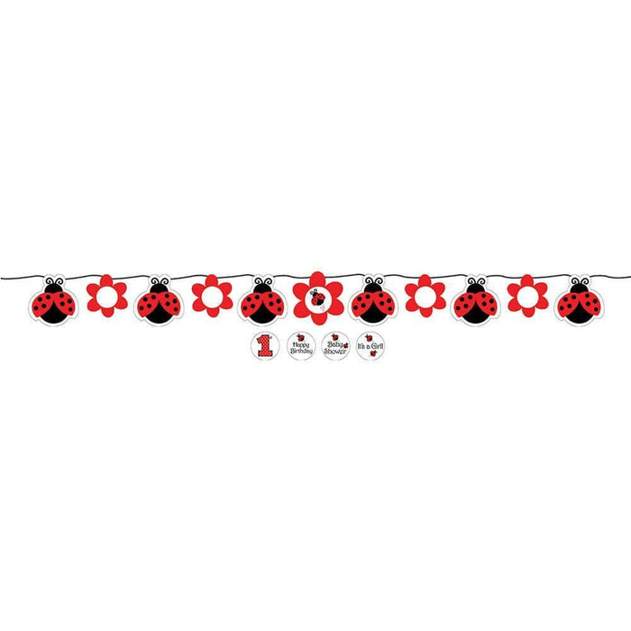 Ladybug Fancy Circle, Ribbon Banner 
