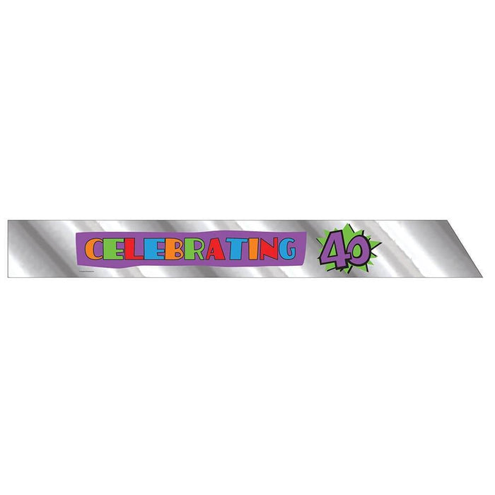 40Th Birthday Sash 