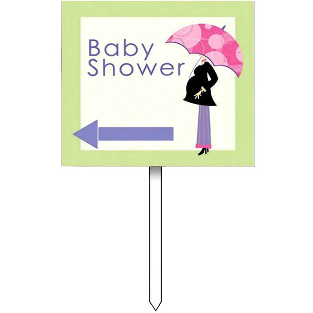 Mod Moms Shower, Plastic Yard Sign 