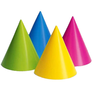 Neon Colors Party Hats Assorted 