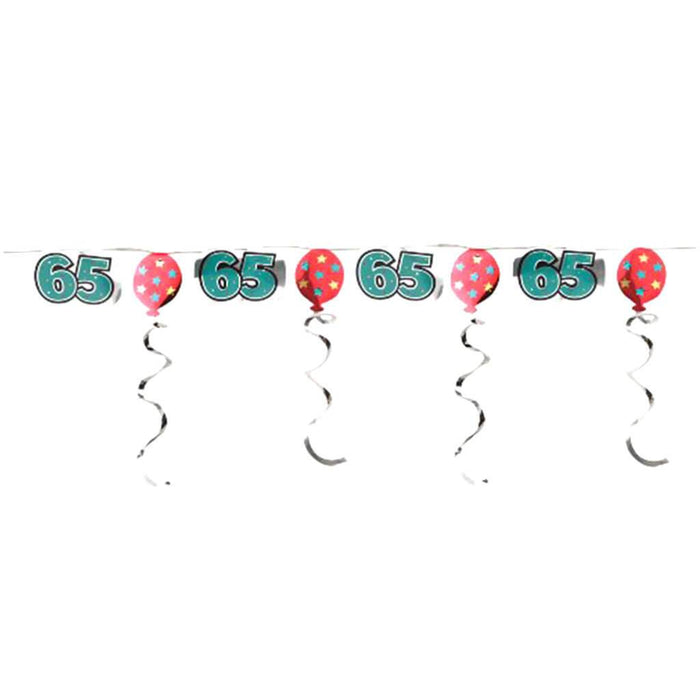 65th Embossed Foil Garland