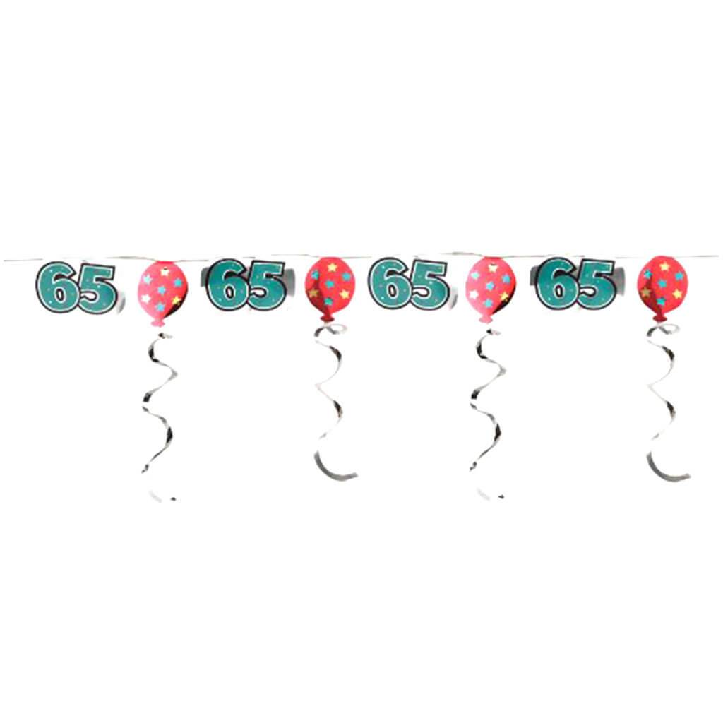 65th Embossed Foil Garland