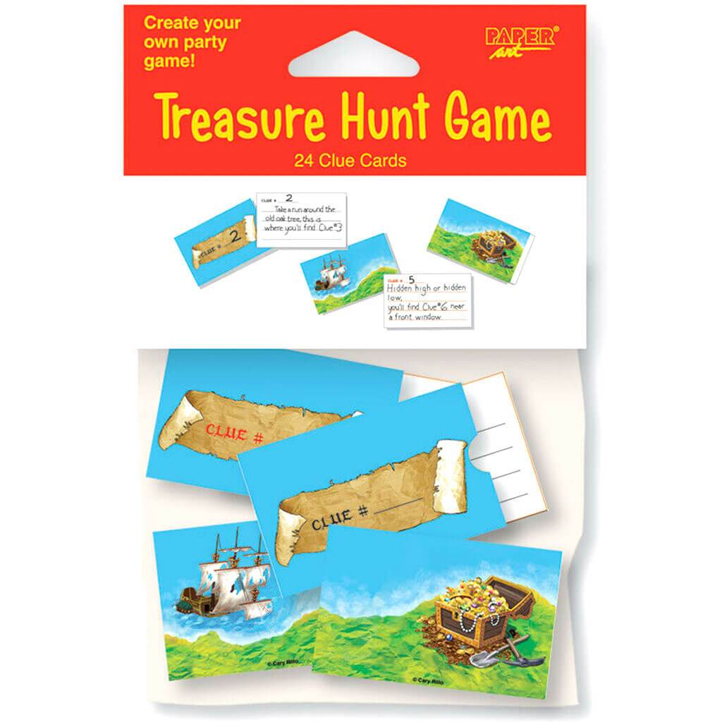 Game Treasure Hunt Clue Cards 24ct