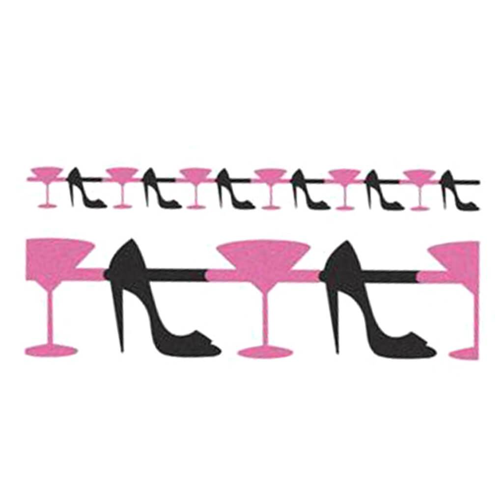 Martini &amp; Heels Glitter Garland