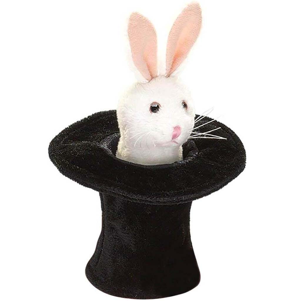 MINI RABBIT IN HAT PUPPET