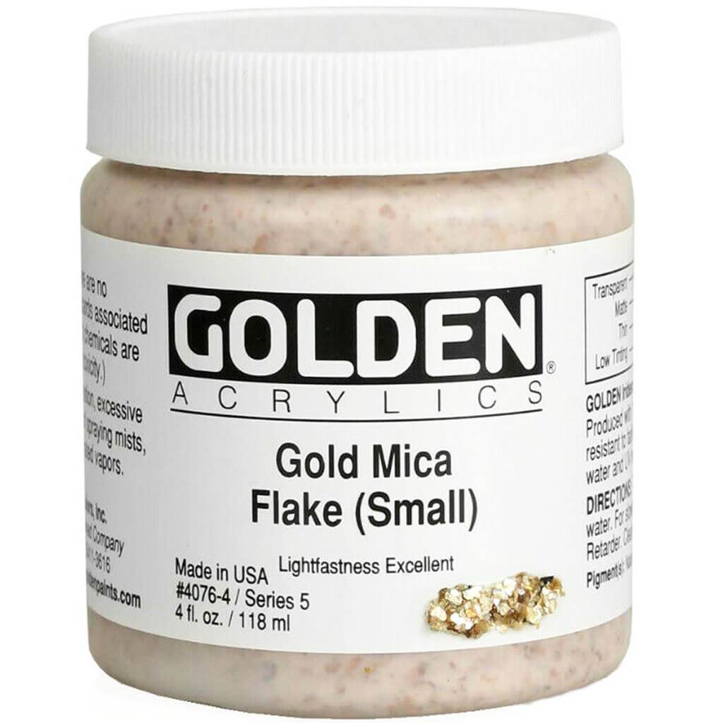 Golden Acrylic 4oz Gold Mica Flake (Large)