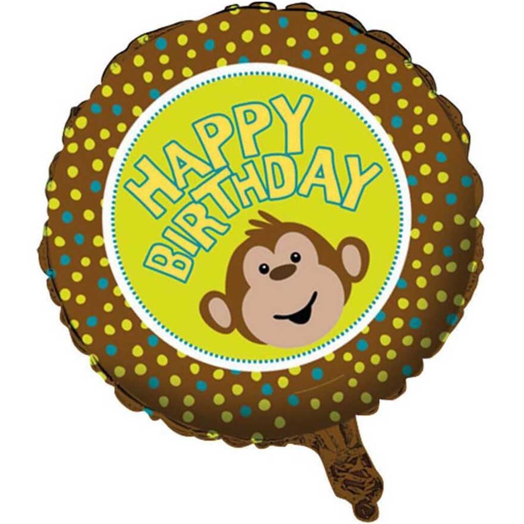 Monkey Happy Birthday, Foil Balloon 