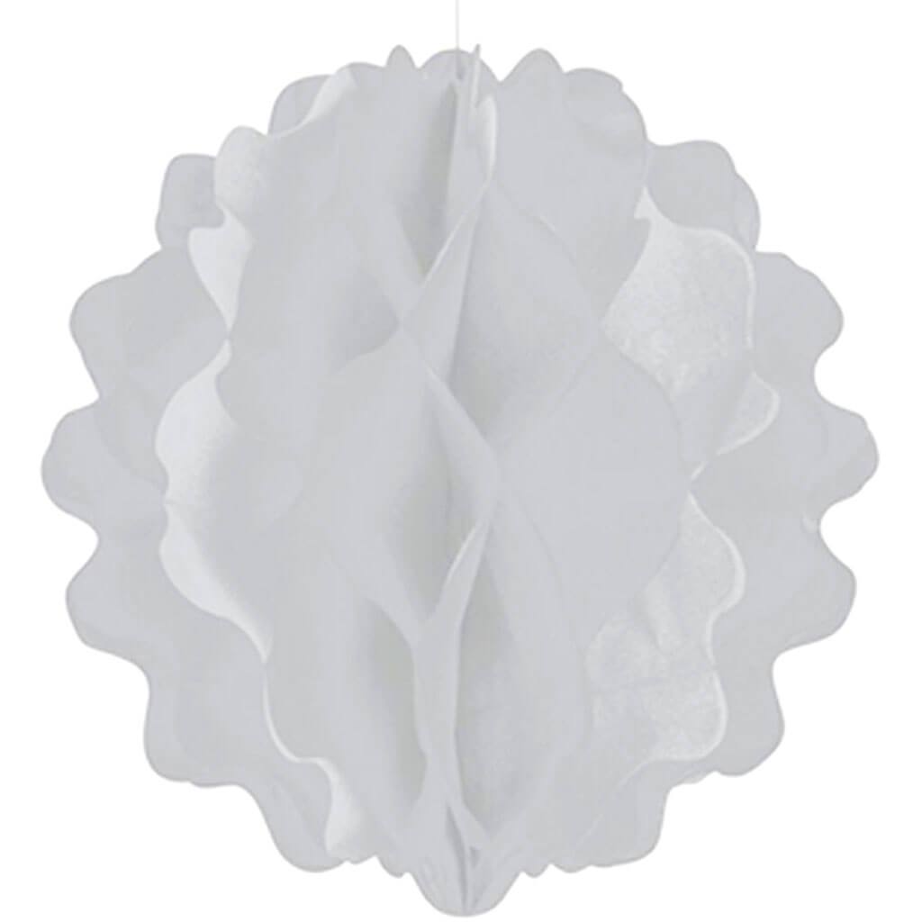 Tissue Paper Decor Ball 8in Silver