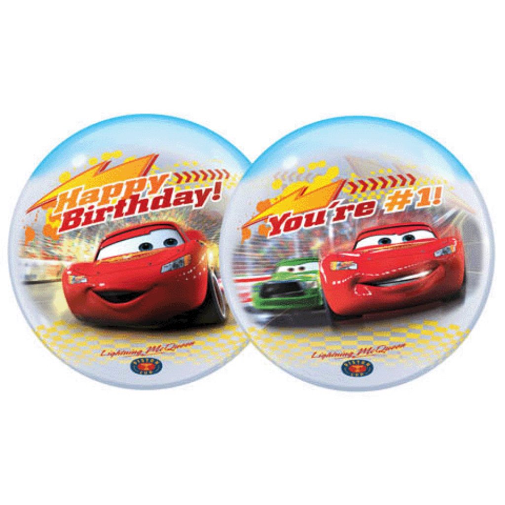 Bubble Balloon Cars Happy Birthday 22in 