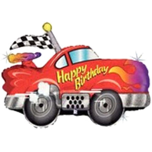 Happy Birthday Car Holographic 34in