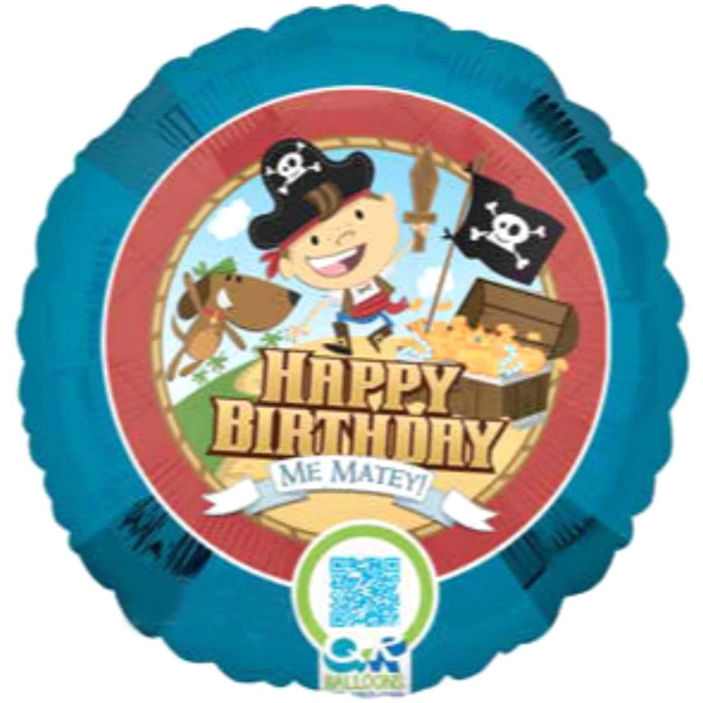 Foil Balloon Pirate Birthday 18in