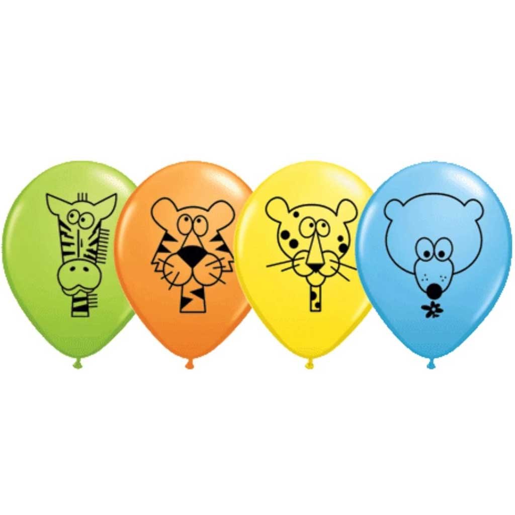 Jungle Animals Latex Balloons