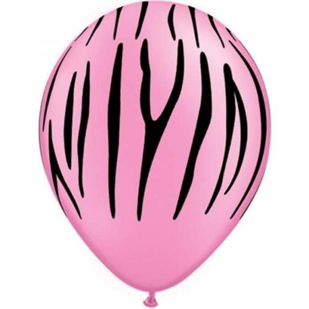 Zebra Stripes Latex Balloon 11in