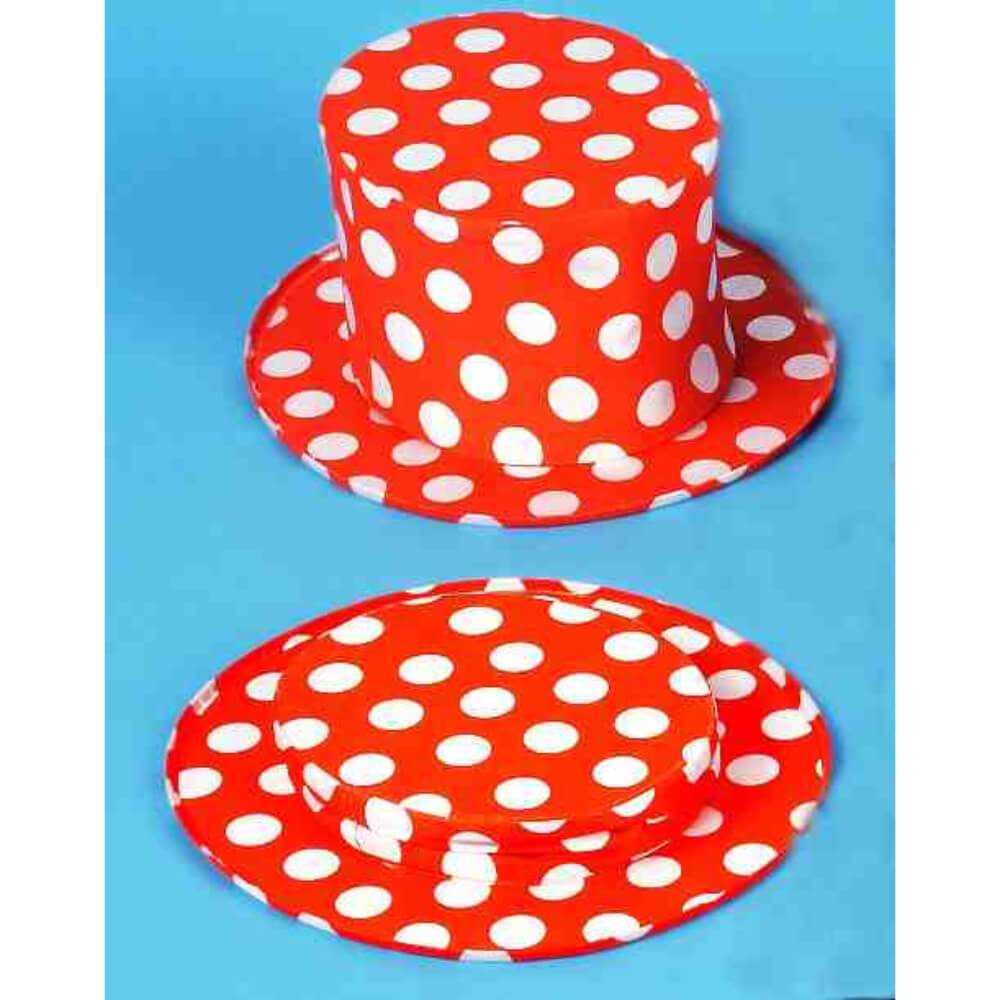 Polka Dot Collapsible Top Hat