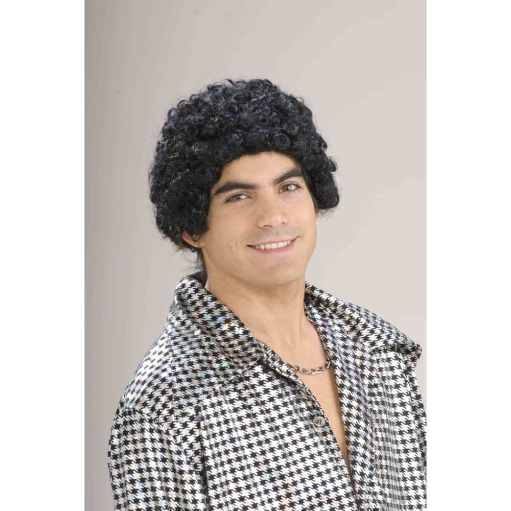 Disco Short Afro Wig Black