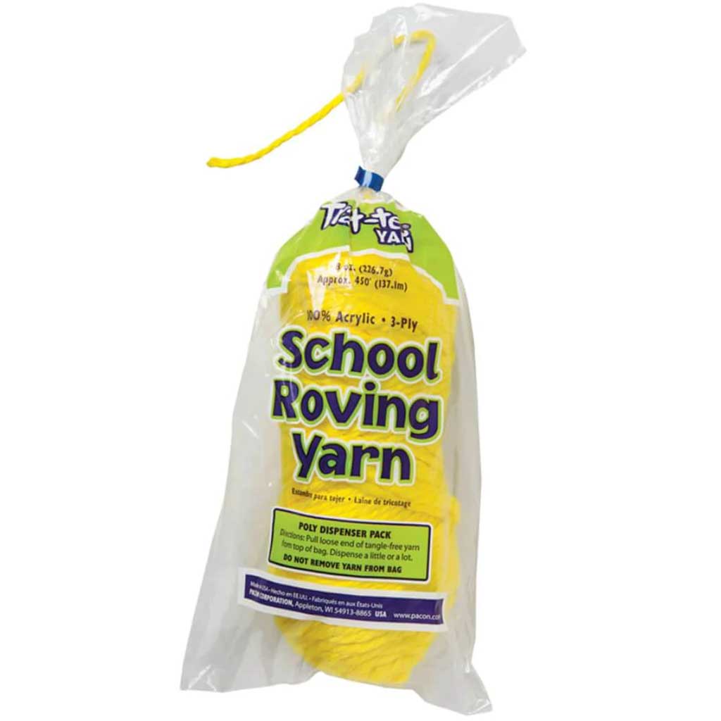 School Roving Yarn 3Ply 8oz Yellow