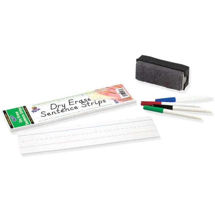 Dry Erase Sentence Strips 3in x 12in White