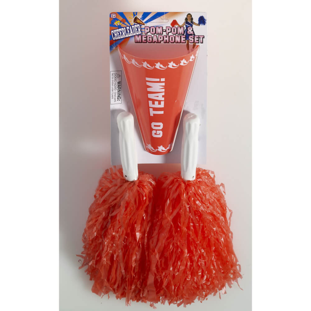 POM POM &amp; MEGAPHONE SET RED 