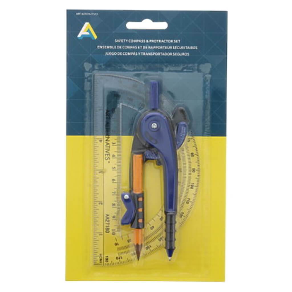 Safety Compass &amp; Protractor Set