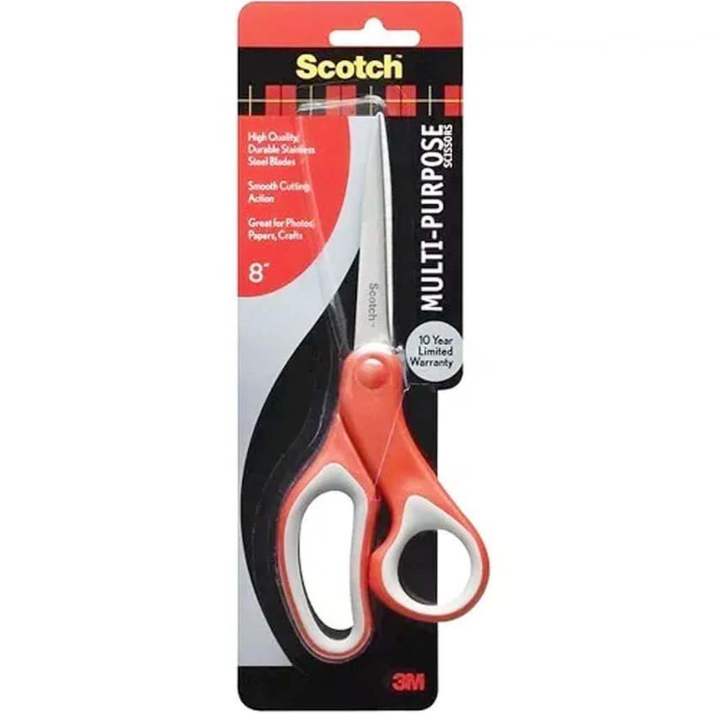 Scotch Multi-Purpose Scissors Pointed Cut 8in 