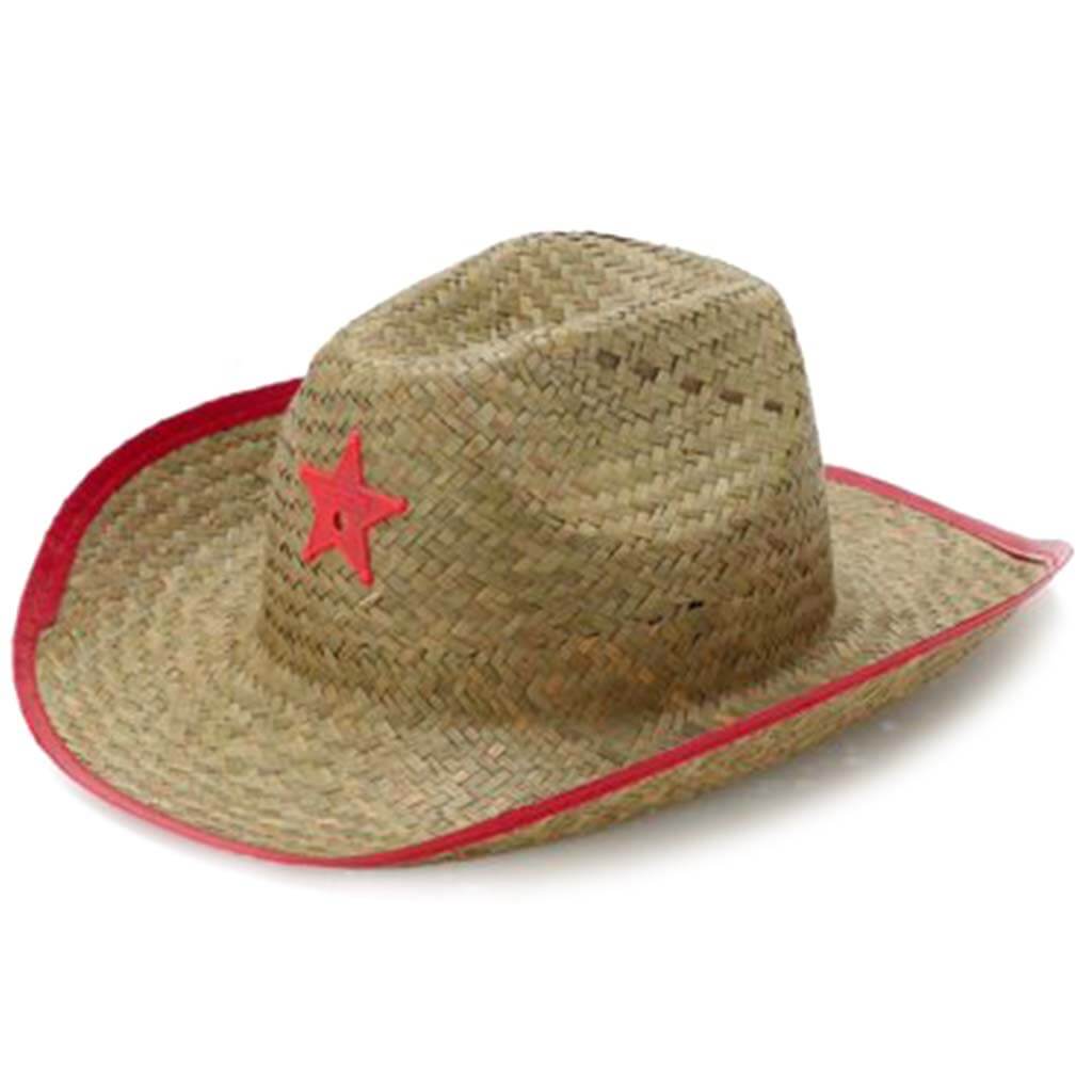 Blue Cowboy Straw Hat