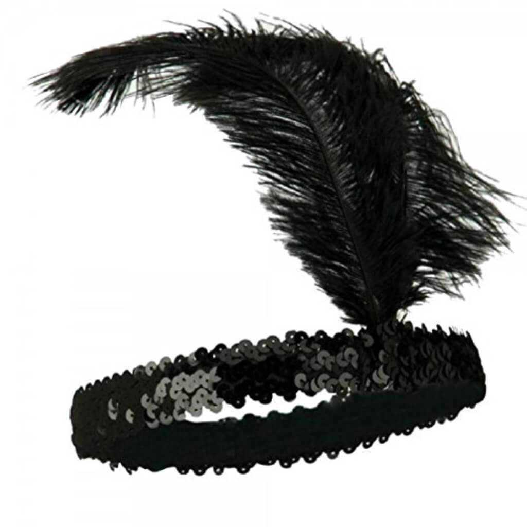 Sequin Black Headband