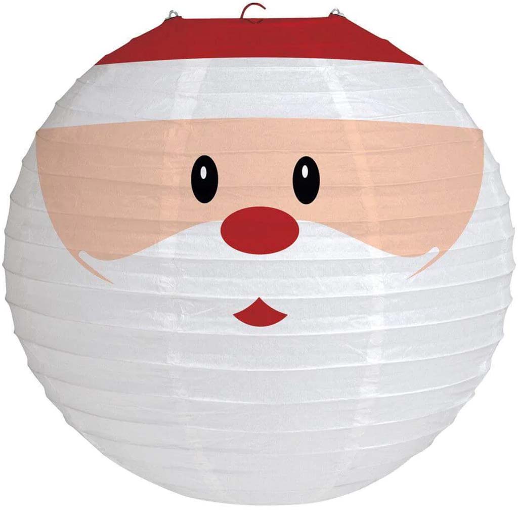 Santa Face 12in Lantern 