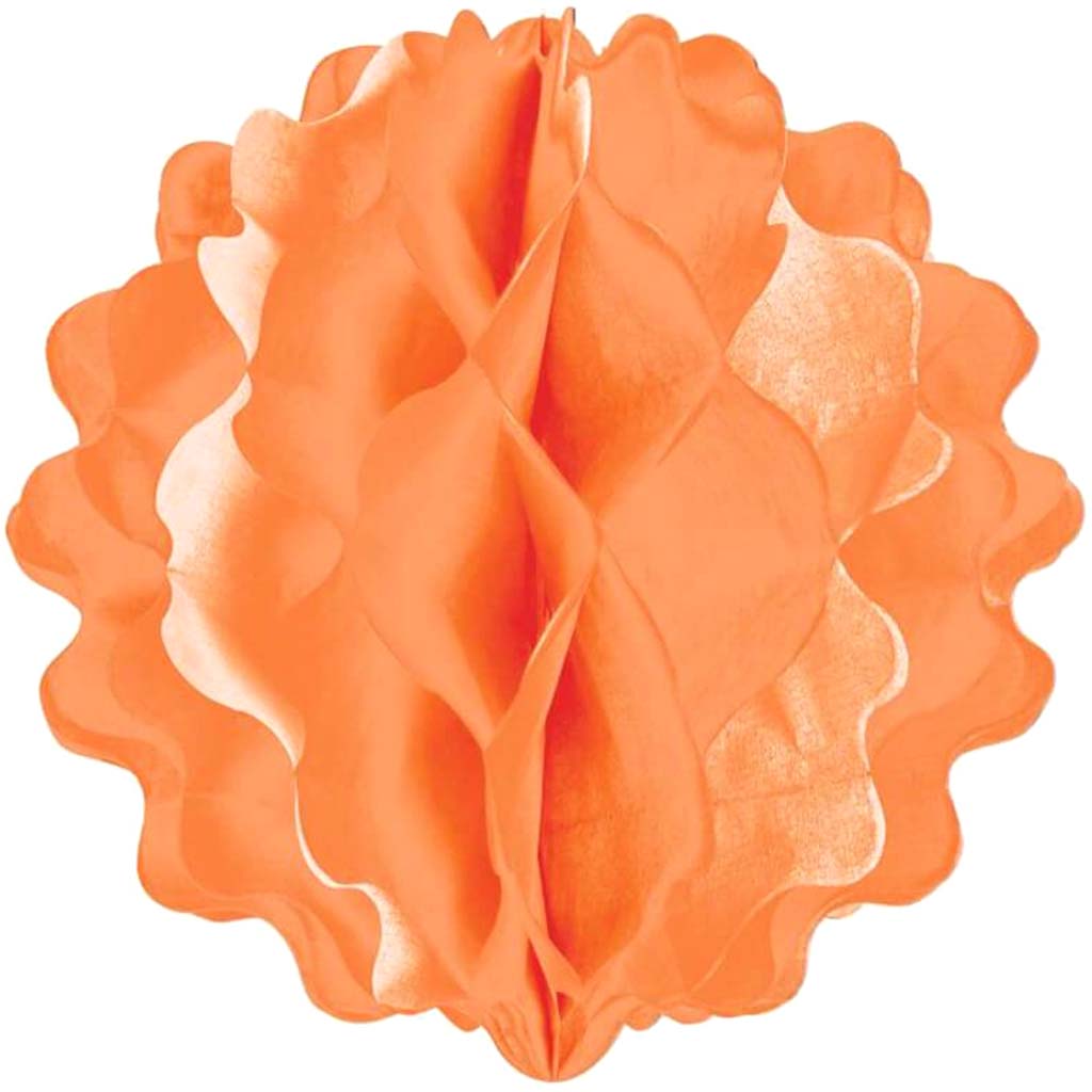 Paper Decor Ball 8in, Orange 