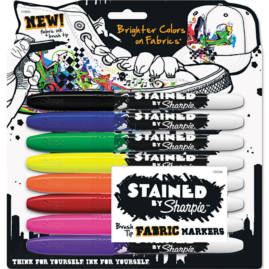 Sharpie Fabric Markers Assorted Colors 8pcs