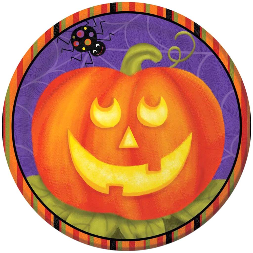 Jolly Jack O Lanterns, Lunch Plates 7in 8ct 