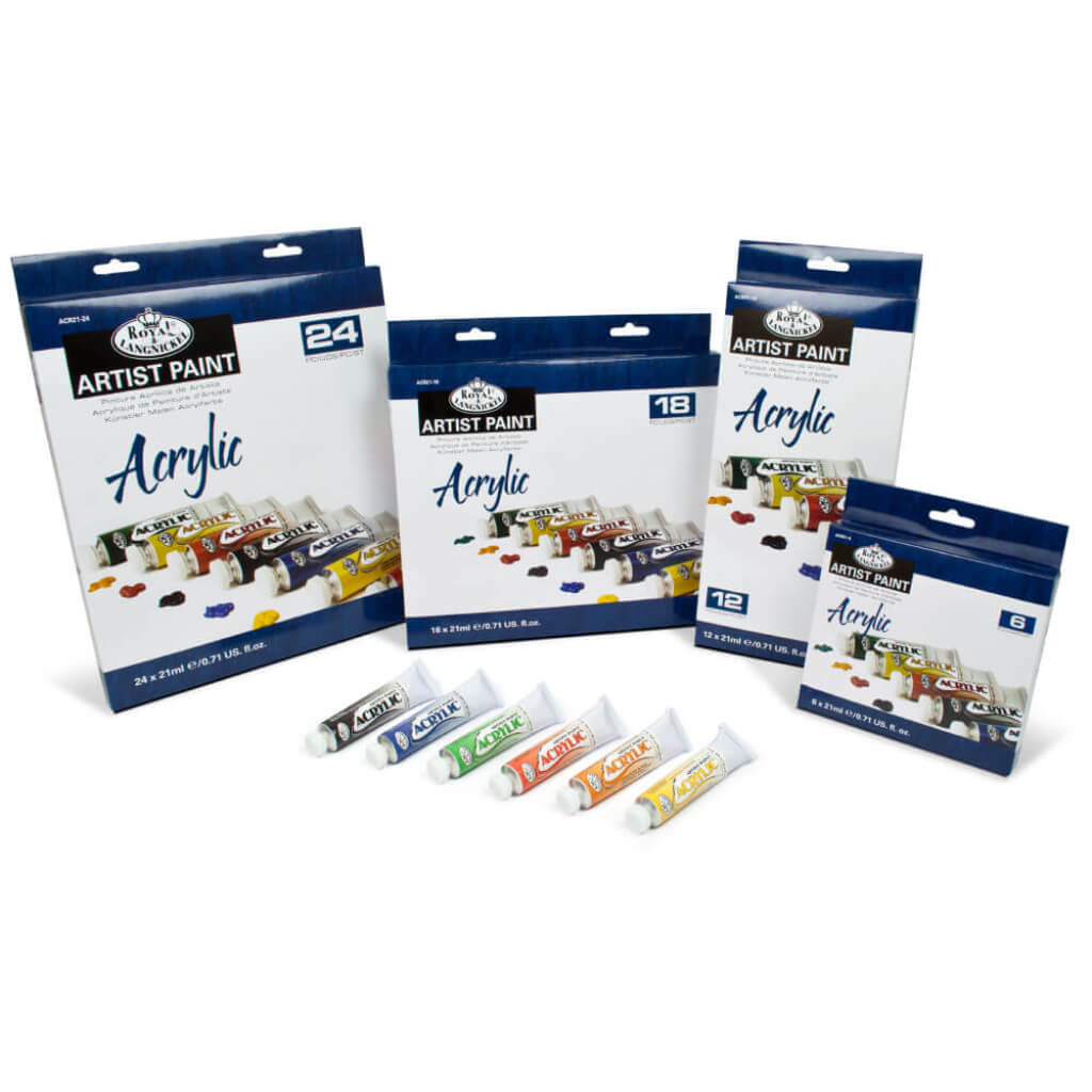 Acrylic Color Artist Tube Paint 21ml 24pc