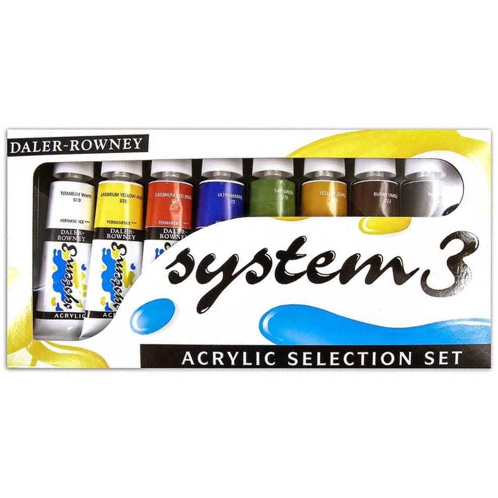 System 3 Original Acrylic Selection Set 8in x 75ml 