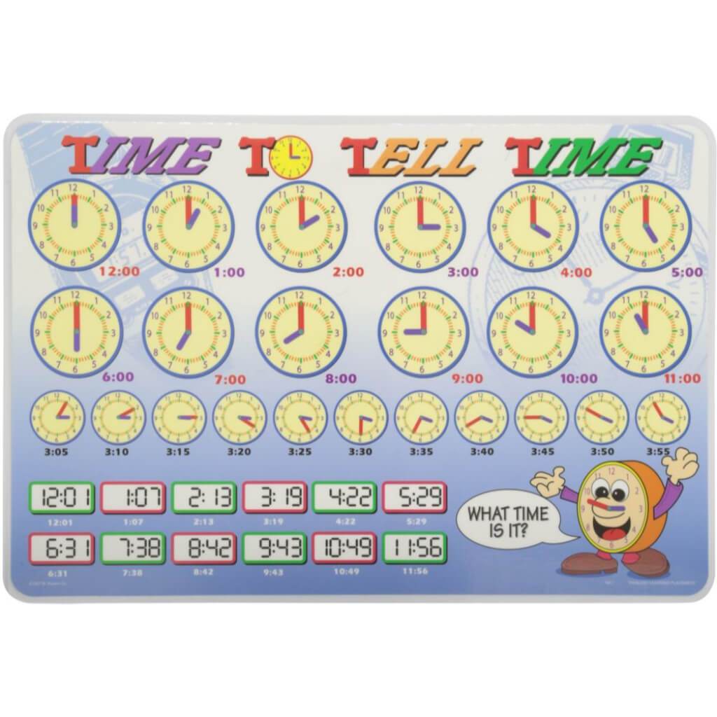 Time To Tell Time Placemat 