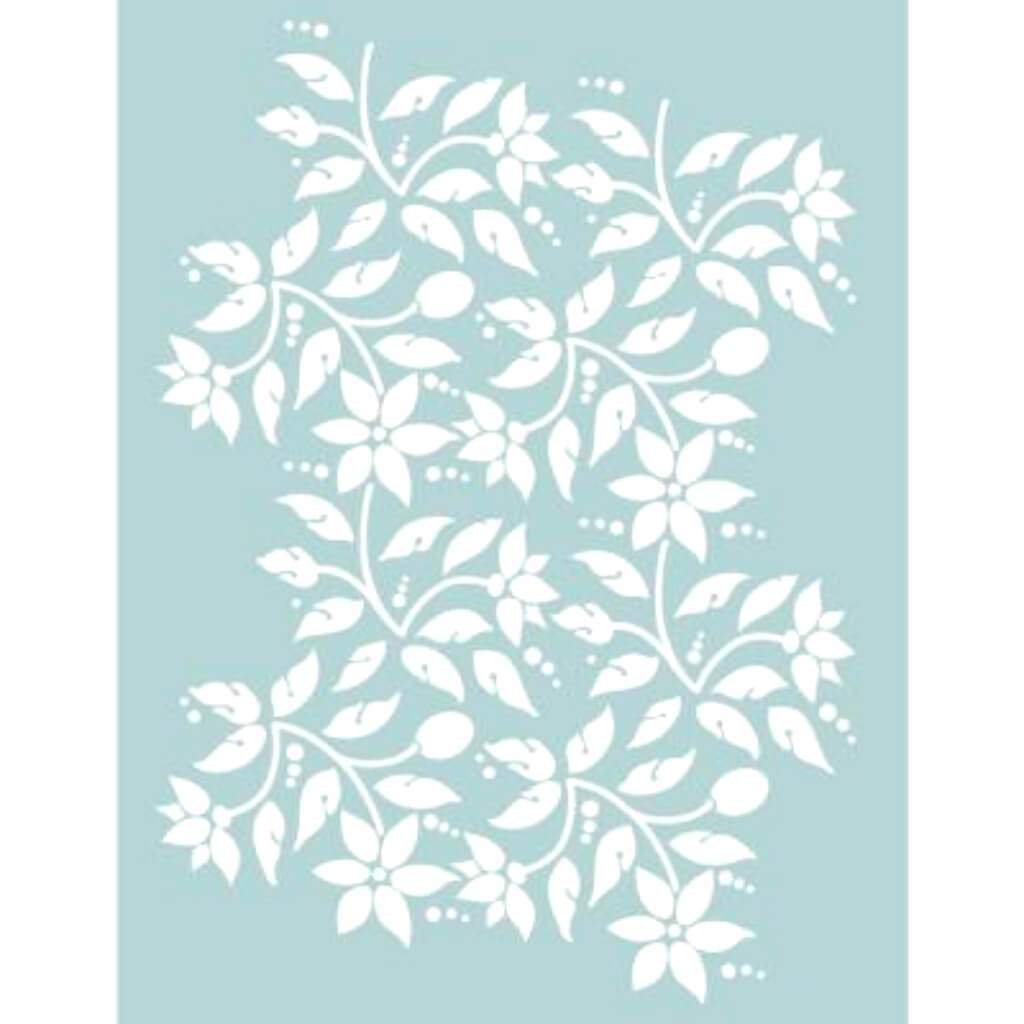 AMERICANA STENCIL JACOBEAN FLORAL 8.5IN X 11IN