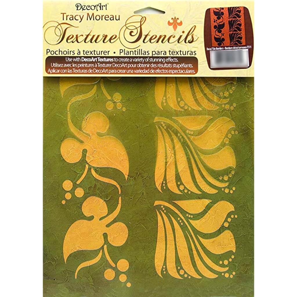 Classic Stencil Deco Tile Border (Retro Chic)